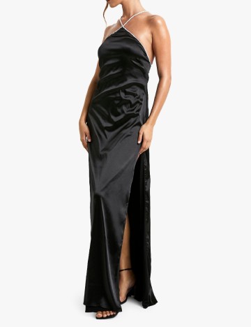Rochie lunga Boohoo, negru