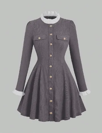 Rochie scurta SHEIN, gri Gri