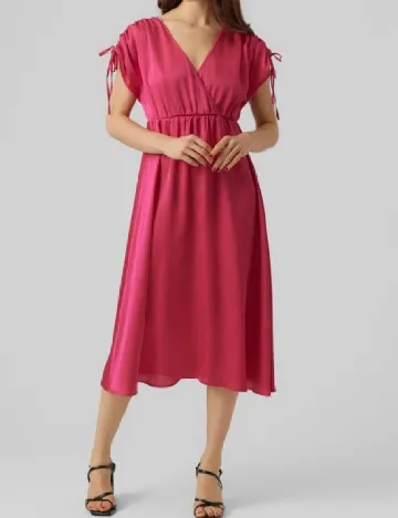 Rochie medie Vero Moda, roz Roz