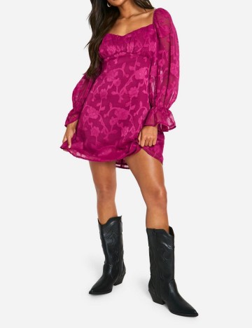Rochie scurta Boohoo, magenta