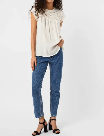 Bluza Vero Moda, ecru
