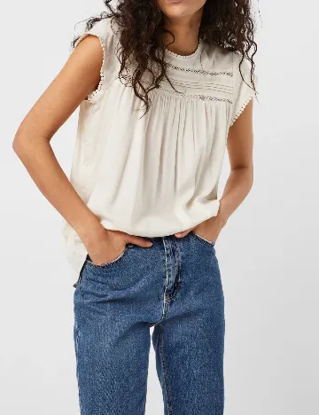 Bluza Vero Moda, ecru