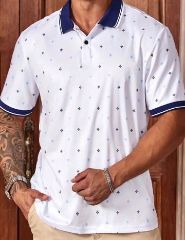 Tricou SHEIN Plus Size Men, alb