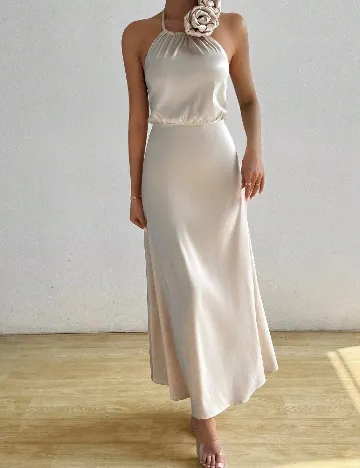 Rochie lunga SHEIN, crem