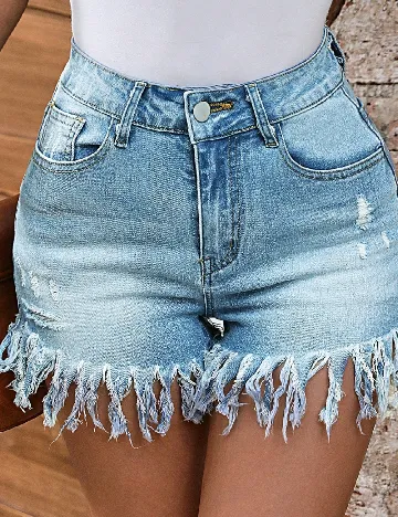 Pantaloni scurti SHEIN, albastru