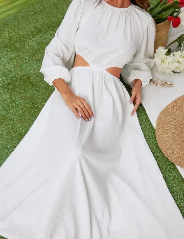 Rochie lunga SHEIN, alb Alb