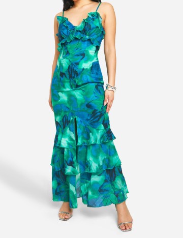 Rochie lunga Boohoo, verde