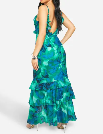 Rochie lunga Boohoo, verde Verde