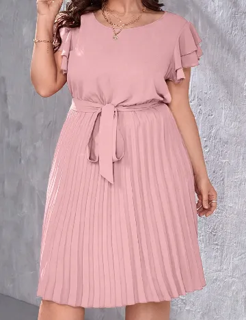 Rochie scurta SHEIN CURVE, roz