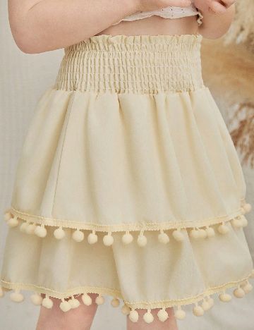 Fusta Shein Kids, crem