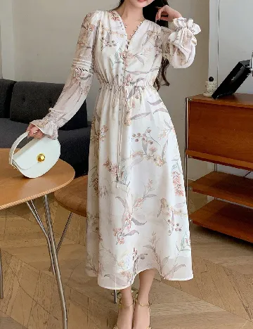 Rochie medie Dazy, alb