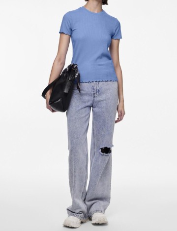 Tricou Pieces, albastru