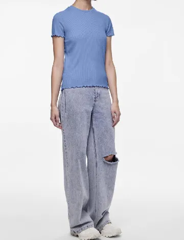 Tricou Pieces, albastru