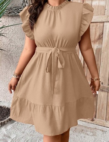 Rochie scurta SHEIN CURVE, crem