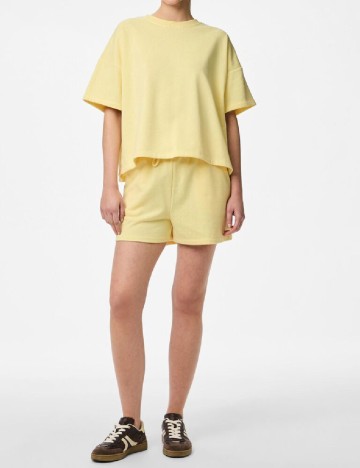 Tricou Pieces, galben