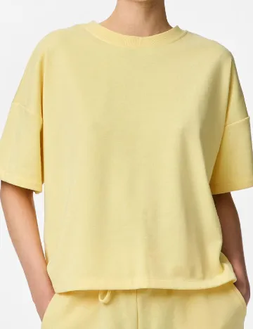 Tricou Pieces, galben