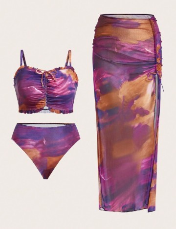 Costum de baie SHEIN CURVE, mov