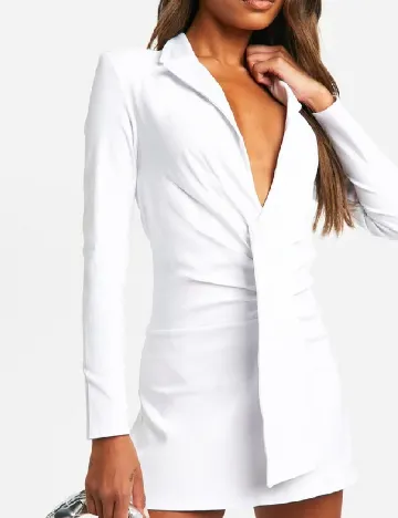 Rochie scurta Boohoo, alb