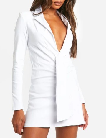 Rochie scurta Boohoo, alb