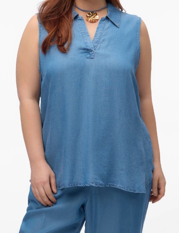Maiou Vero Moda Curve, albastru