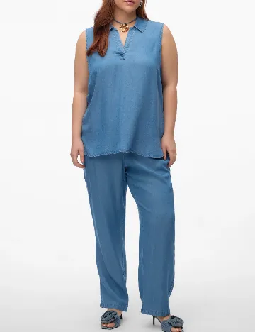 Maiou Vero Moda Curve, albastru