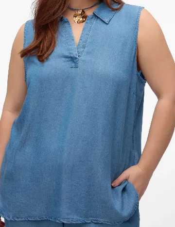 Maiou Vero Moda Curve, albastru