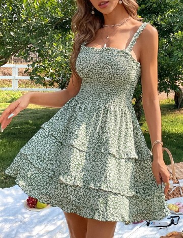 Rochie scurta SHEIN, verde