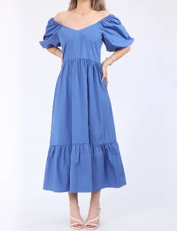 Rochie lunga Noisy May, albastru Albastru