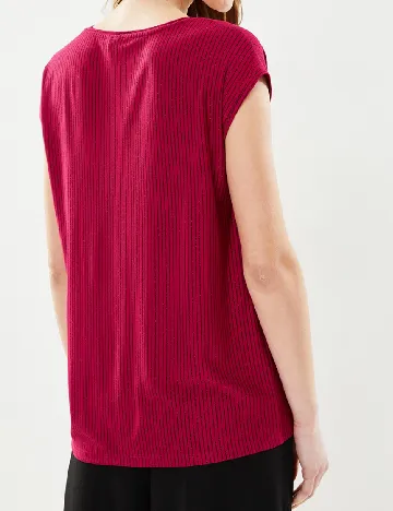 Tricou Pieces, magenta