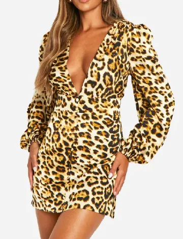 Rochie scurta Boohoo, animal print Animal print