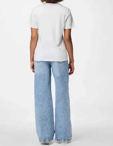 Tricou Pieces, alb