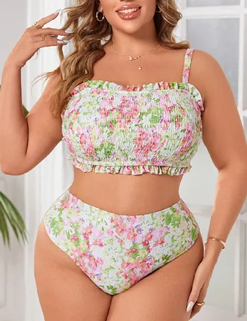 Costum de baie SHEIN CURVE, floral