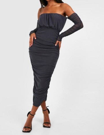 Rochie medie Boohoo, gri