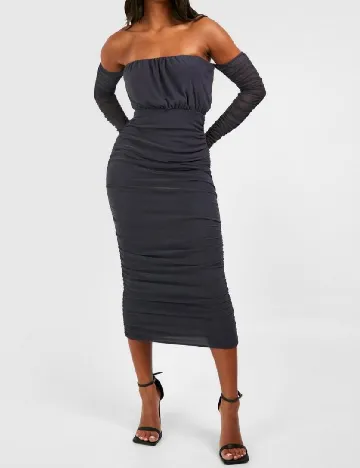 Rochie medie Boohoo, gri