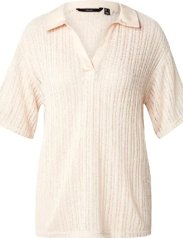 Tricou Oversize Vero Moda, crem
