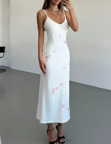 Rochie medie SHEIN, alb