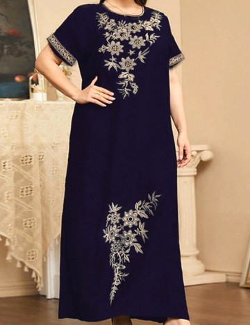 Rochie lunga SHEIN CURVE, bleumarin