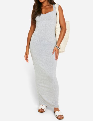 Rochie lunga Boohoo, gri