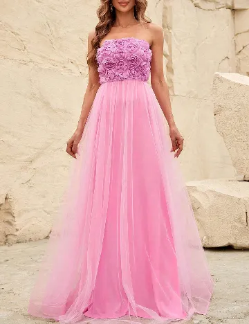 Rochie lunga Faeriesty, roz