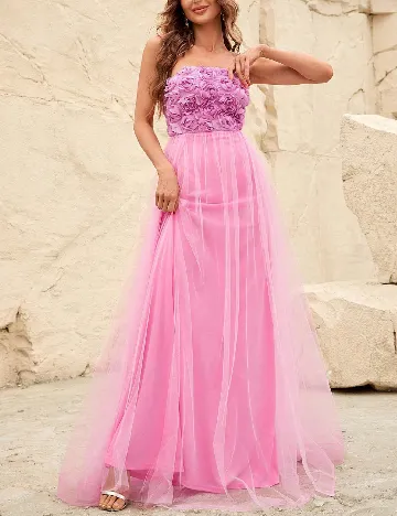 Rochie lunga Faeriesty, roz