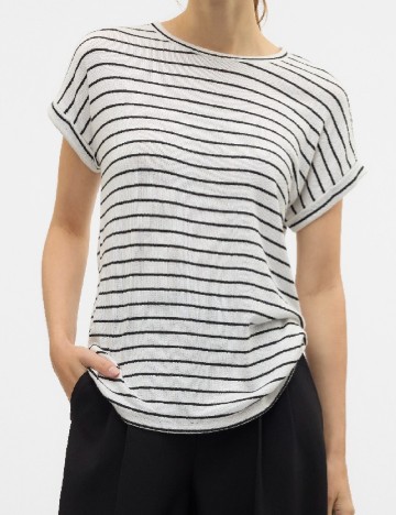Tricou Vero Moda, alb/negru