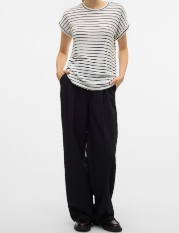Tricou Vero Moda, alb/negru