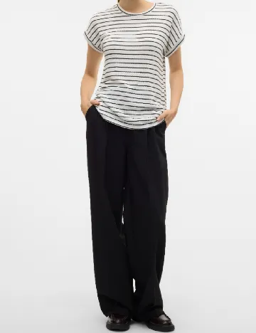 Tricou Vero Moda, alb/negru