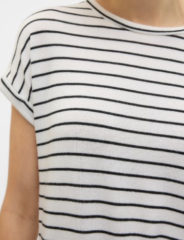 Tricou Vero Moda, alb/negru