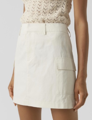 Fusta Vero Moda, crem