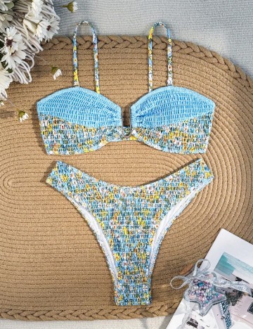 Costum de baie SHEIN, floral print