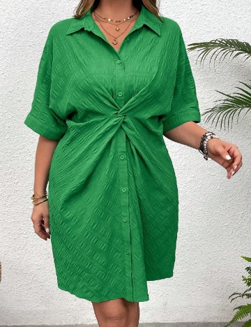 Rochie scurta SHEIN CURVE, verde