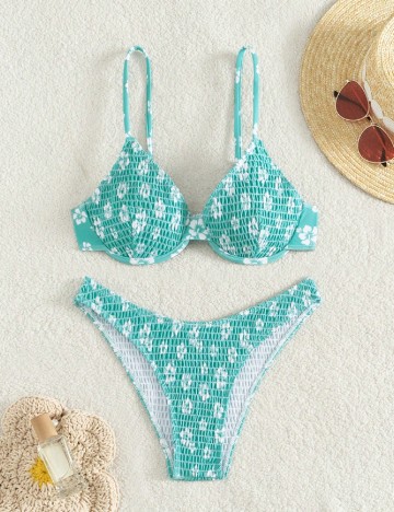 Costum de baie SHEIN, turcoaz