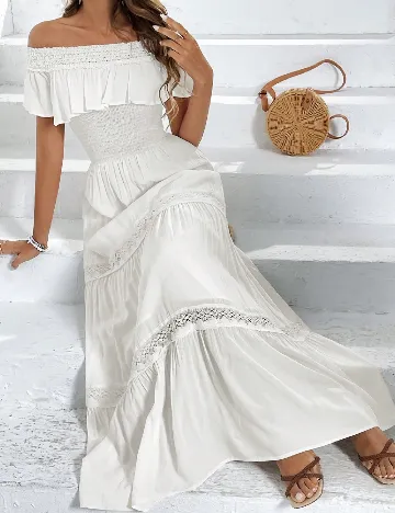 Rochie medie SHEIN, alb Alb