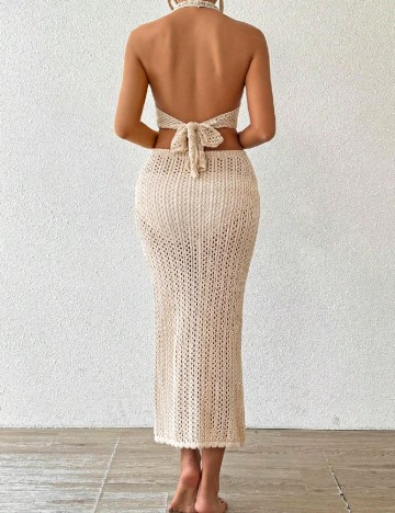 Rochie de plaja SHEIN, crem